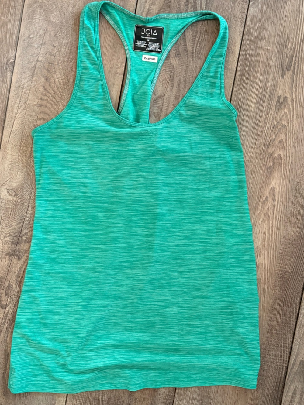JoIa Teal Space-Dye Racerback Tank